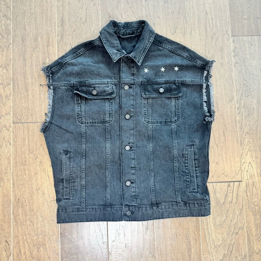 ASOS Black Western Denim Vest - Sweet Cowboy Blues - Picture 2 of 14